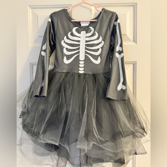 Pottery Barn Kids Silver Tutu Dress Skeleton Costume - Picture 9 of 14